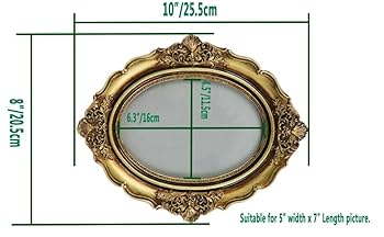 Amazon.co.jp: Bitray ビンテージ写真フレーム 5 x 7インチ 楕円